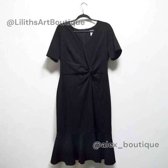 London Times Flounce Twist Midi Dress(C049)-Size 12 for Women - Picture 5 of 11